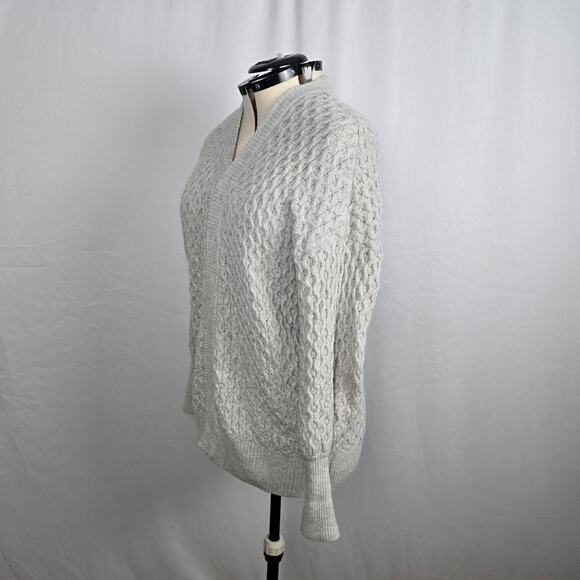 Universal Thread Honeycomb Cable Knit Cardigan Women's L Beige Open Front - Picture 5 of 16